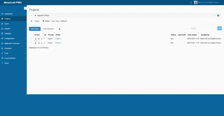 Project Management Office (PMO) - SaaS - MetaCraft